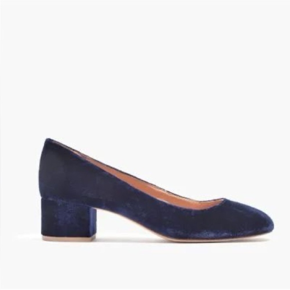NWT Madewell Ella Pump in Velvet in night vision - 7.5